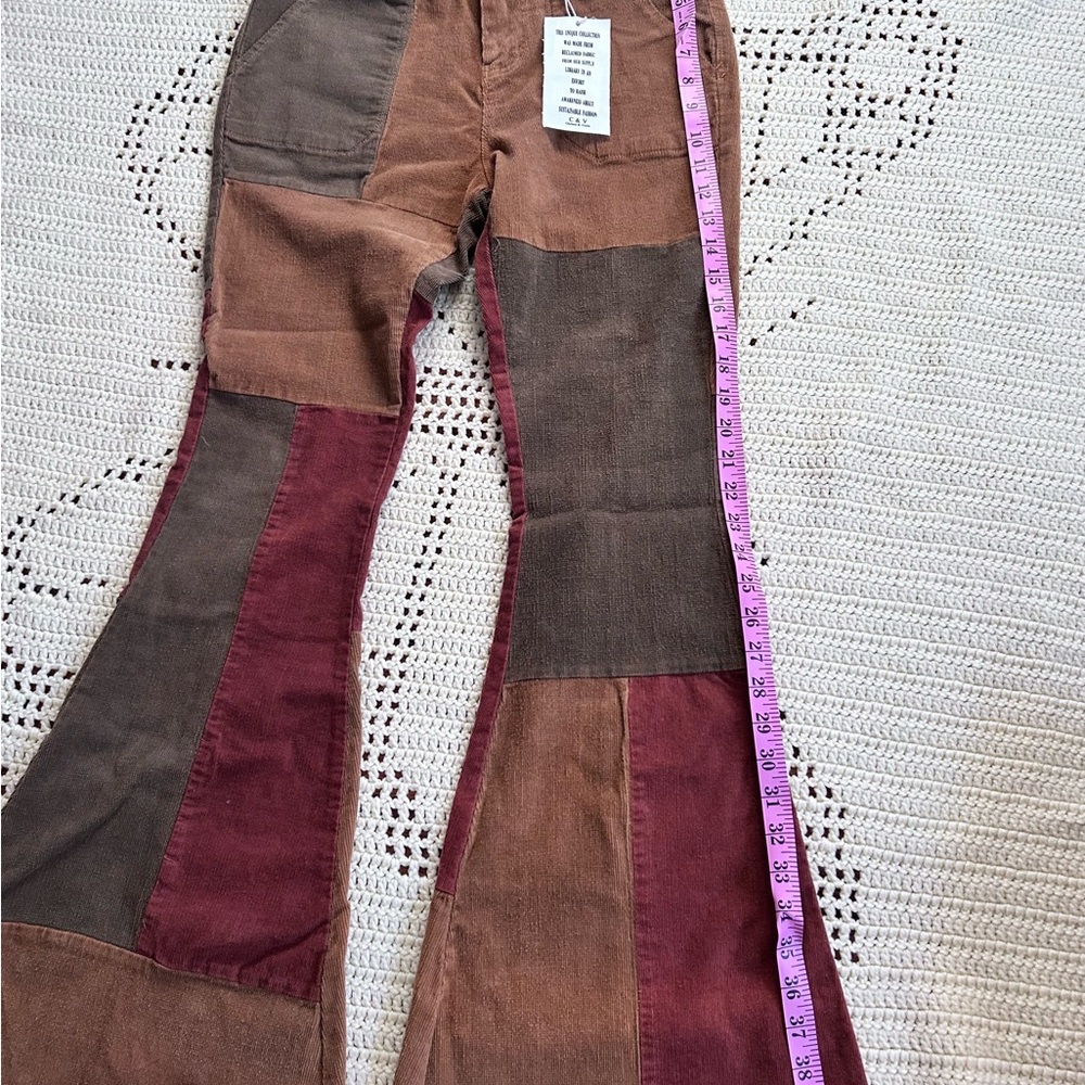 Chelsea & Violet Multicolor Patchwork Flare Jeans - Picture 9 of 9